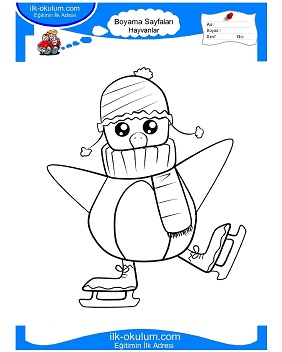 Çocuklar İçin Penguen Boyama Sayfaları 